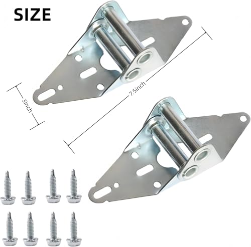 2 Packs Garage Door Hinges #2, 14 Gauge Steel Heavy Duty Hinge - size: 2