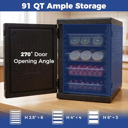 COSTWAY 91 Qt Insulated Food Pan Carrier, Non-Electrical Hot Box