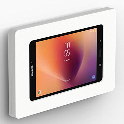 VidaMount White Enclosure and Fixed VESA Slim Wall Mount [Bundle] Compatible with Samsung Galaxy Tab A 8.0 (2017) - color: White, size: Galaxy Tab A 8.0 (2017)
