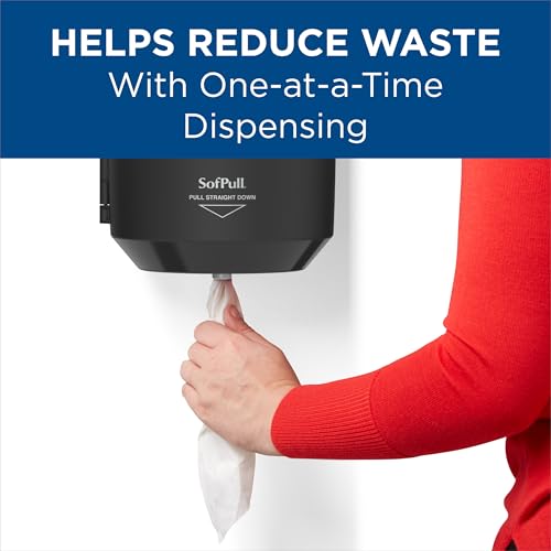 Georgia-Pacific SofPull Centerpull Regular Premium Towel Dispenser Refills, Commercial Paper Towels, 324 Sheets Per Roll, 6 Rolls Per Case, White, 28124