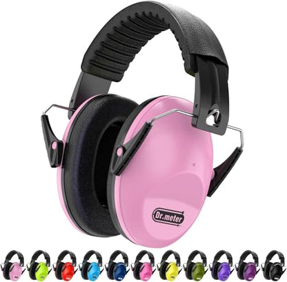 Dr.meter Noise Cancelling Headphones for Kids: SNR27.4 Kids Ear Protection - color: Pink
