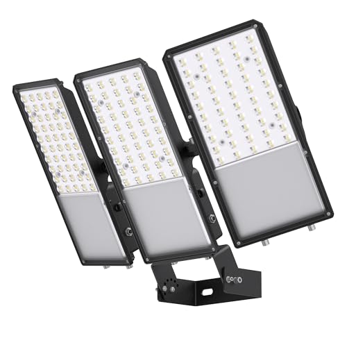 200W Upgraded LED Parking Lot Light with Photocell 30000lm 5000K, ETL, IP66 Waterproof Adjustable 3-Head Commercial Lighting Outdoor, Trunnion Mount, Flood Lights for Roadways, Driveways - color: bracket, size: 200W
