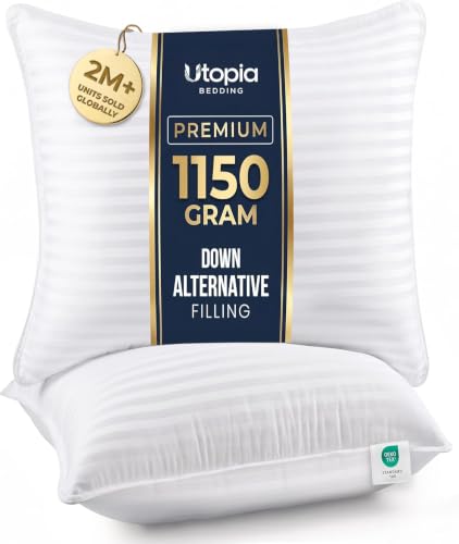 Utopia Bedding Bed Pillows for Sleeping, Pillows European Size Set of 2 - size: European (Pack of 2)