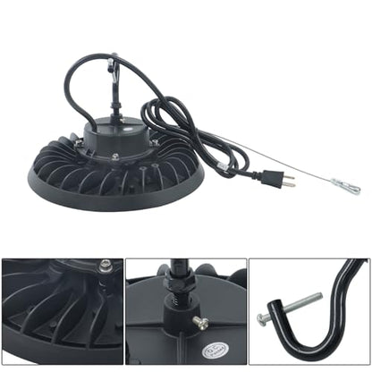 findmall LED High Bay Light, 6000K, 21000LM, UFO Work Light 5FT Power Cord