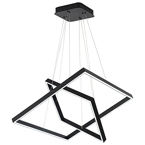 Modern Square LED Chandelier Lighting,Pendant Ceiling Light Fixture - size: 2-Light