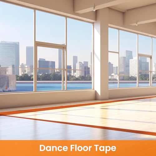 TAPEBEAR Floor Tape Orange Vinyl Tape 2" x 36 yds Safety Warning Stripe - color: Orange, size: 2" x 36Yards