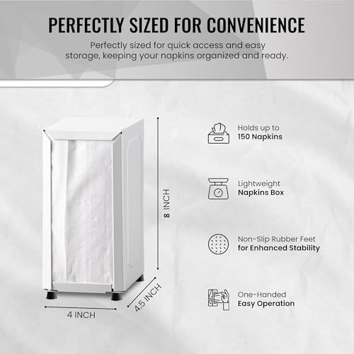 OCS Parts 6-Pack Two-Sided Tall-Fold Napkin Dispensers | White - color: White