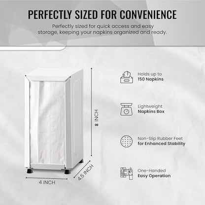 OCS Parts 6-Pack Two-Sided Tall-Fold Napkin Dispensers | White - color: White
