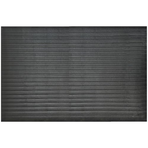 Durable Sponge Vinyl 3/8" Anti-Fatigue Mat, 36" x 60", Black - size: 36" x 60"