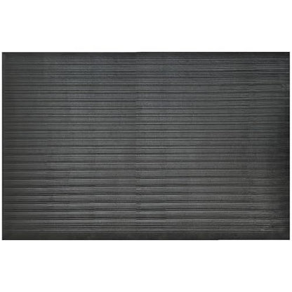 Durable Sponge Vinyl 3/8" Anti-Fatigue Mat, 36" x 60", Black - size: 36" x 60"