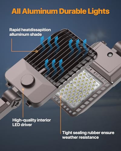 Parking Lot Light 200W - 30,000LM, 150LM/W 5000K Slip Fit 3Packs - color: Slip Fit 200W 3P