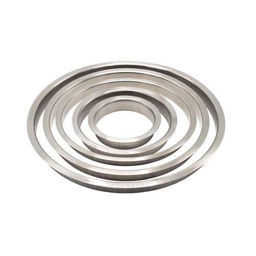 Outwater 6" (Nominal) Diameter x 2" Height 304 Polished Stainless Steel Trash Grommets for Countertop Inserted Trash Chutes - size: 6in. Dia x 2in. H