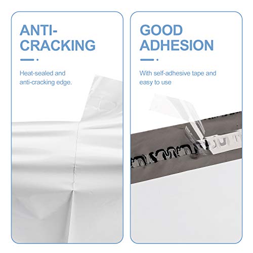 Metronic Poly Mailers 7.5x10.5 100 Pack, Durable Shipping Bags for Clothes - color: White, size: 7.5x10.5 100PC