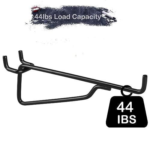 Pegboard Shelf Hooks 8 Pack Black 6" Metal Brackets, Peg Board Accessories - color: Black, size: 6 Inch
