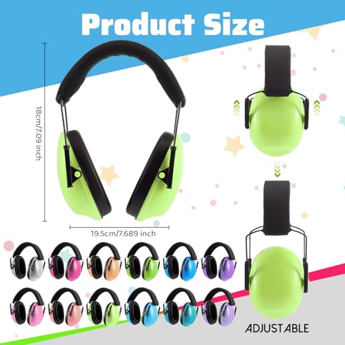 Amylove 12 Pcs Kids Noise Cancelling Headphones Ear Muffs Macaron Style - size: Universal Fit (kids & Adults), style: Macaron Style