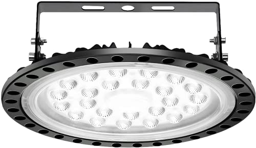 100W UFO LED High Bay Light, 10000LM Commercial Bay Lighting Daylight 6500K, IP65 Waterproof LED Commercial Bay Light, LED Warehouse Light Shop Light Factory Light Garage Light - color: 1 Pack, size: 100watt