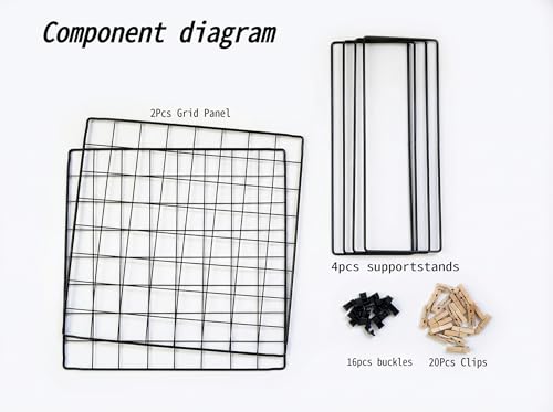Double-Sided Foldable Desktop Photo Display Board Black - color: Black