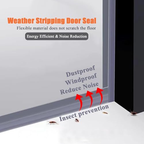 Dstorelhp Silicone Weather Stripping Door Seal, 35MM x 32.8FT, Transparent - size: 35 mm x 10 m