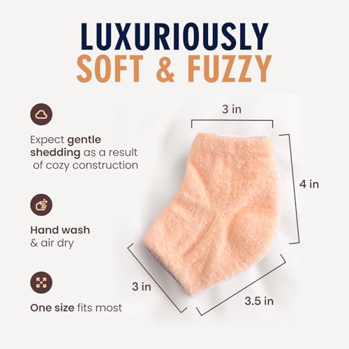 Dr. Frederick's Original Fuzzy Heel Socks (Peach Fuzz) - color: Peach Fuzz