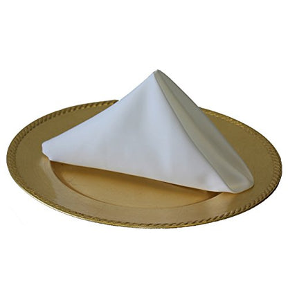 Your Chair Covers - 10 Pack 20 Inch L'Amour Satin Napkins White, Oversized, Double Folded and Hemmed Table Napkins for Restaurant, Bistro, Wedding, Thanksgiving and Christmas - color: White