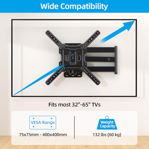 HOME VISION Corner Extra Long Arm TV Wall Mount Bracket for 32-65 Inch TVs - size: 3405/ 32-65"