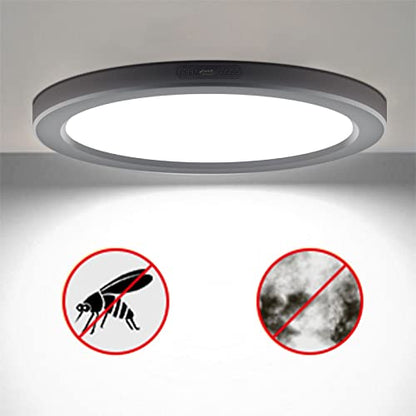 ETL 7 inch Small LED Flush Mount Ceiling Light Dimmable,5000K Daylight Ultra Slim Round Flat Panel Ceiling Light Fixture,Modern Ceiling Lamp for Closet,Kitchen,Bathroom 1 Pack Black - color: Black, size: 7 inch-1 Pack