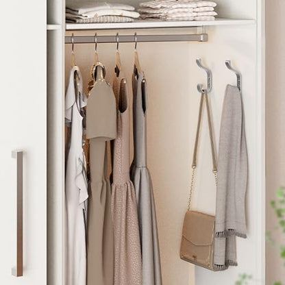 Coat Hooks Wall Mount,Heavy Duty Wall Hooks for Backpack,Towel,Silver 4 Pcs - color: Silver, size: 4 Pack