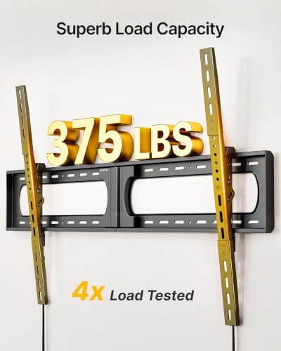 monTEK Heavy Duty Tilting TV Wall Mount for 37-150 Inch TVs, Up to 375 lbs - size: 37-150'' Tilt