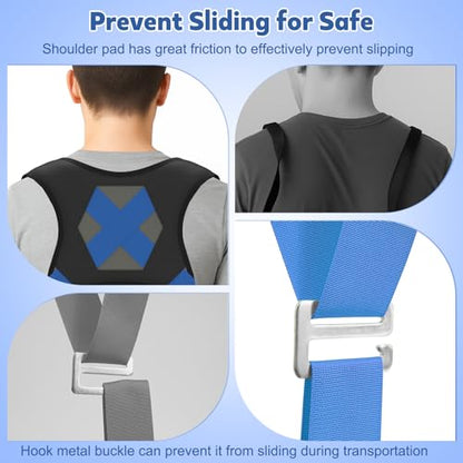 NOCOEX Moving Straps for Lifting 2-Person: Shoulder Lifting & Moving System - color: Blue