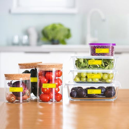 600 Pcs 1 X 3 inch Restaurant Quality Shelf Life Food Rotation Labels, Self-Adhesive Removable for Reusable Containers, Food Safety Date Sticker, Leftover Labels (2Roll-DateOpened-Yellow) - style: 2Roll-DateOpened-Yellow