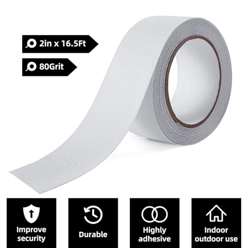Reniteco 2" x16.5Ft Anti Slip Tape Clear Heavy Duty Grip 1PC - color: 04-Clear, size: 2in x 16.5Ft