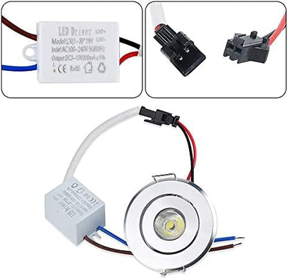10pcs 2 inch Gimbal LED Recessed Light Small Recessed Lights AC120V - color: Cool White/Silver