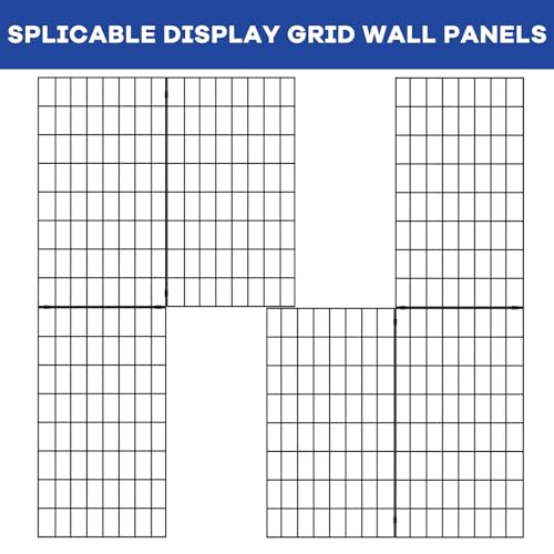 4 Pack 2 x 4 Ft Grid Wall Panels, Heavy Duty Wire Grid Display Panels