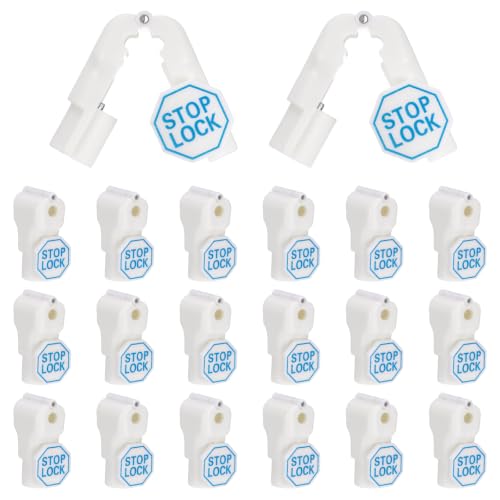 uxcell Pegboard Hook Stop Locks, 5mm White Display Hook Locks 20Pcs - color: White, size: 5mm