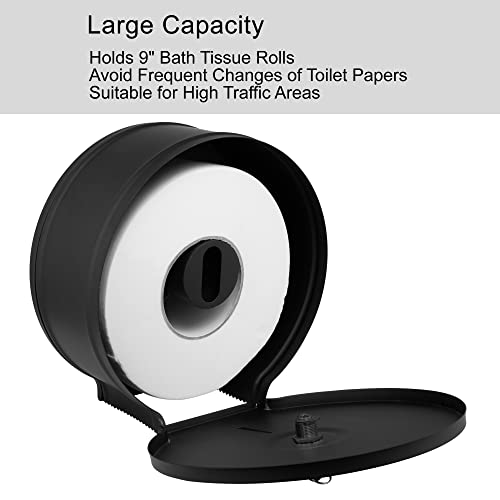 Commercial Jumbo Toilet Paper Dispenser, Wall Mount Stainless Steel - color: Black