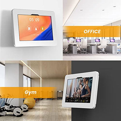 Tablet Wall Mount Compatible with Samsung Galaxy 10.5" Tab A8 Anti-Theft Lock Adjustable BSW101WG - color: White