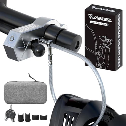 JAGASOL Motorcycle Handlebar Lock, Helmet & Brake Anti-Theft Lock Silver - color: Silver