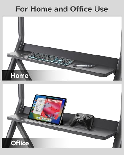Smart Board Stand with Camera Tray Fits 42"-75" Screens, Interactive Whiteboard Stand with 360° Rotating Wheels Holds 300LBS, Height Adjustable,Mobile Stand for Home, Office & Classroom - size: For 42"-75" Smart Board