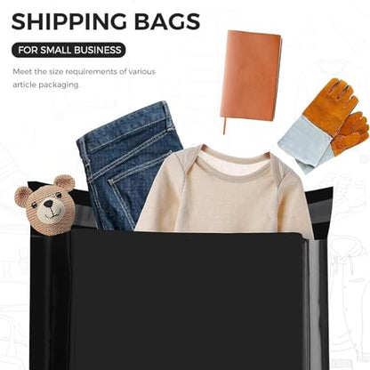 Metronic Poly Mailers 24x24 1200PC Extra Large Shipping Bags for Business - color: Black, size: 24x24 1200PC