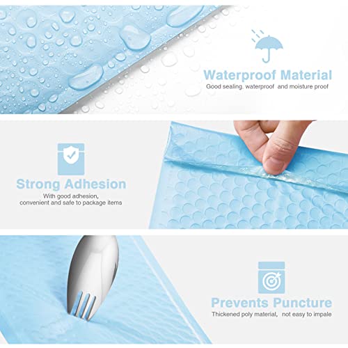 Metronic Bubble Mailer 6x10" 100 Pack Light Blue Self Seal Padded Envelopes - color: Light Blue, size: 6x10" 100PC