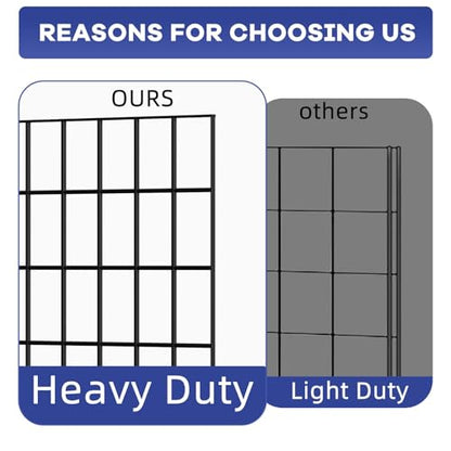 4 Pack 2 x 4 Ft Grid Wall Panels, Heavy Duty Wire Grid Display Panels