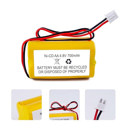 Fulpower 2-Pack 4.8V 700mAh Replacement Exit Sign Battery
