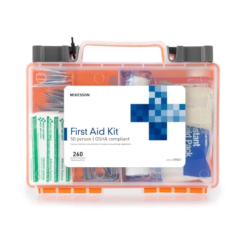 McKesson First Aid Kit, 260 Pieces, OSHA Compliant 50 Person Kit - size: (1 ct)