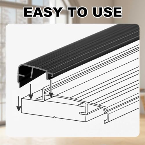 4 Pcs 36" L Fixed Vinyl Sill Threshold Cap 1-1/4 Inches High, Black - color: Black, size: 1-1/4,36 Inch