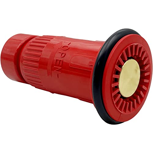 SAFBY Fire Hose Nozzle Thermoplastic Fire Equipment Spray Jet Fog (1" NST/NH) - color: Red, size: 1 inch NST