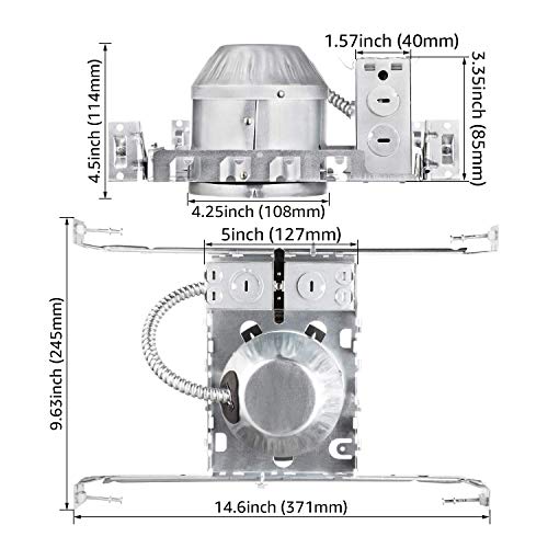 TORCHSTAR 8-Pack 4 Inch Shallow New Construction Recessed Lighting Housing - size: 4 Inch