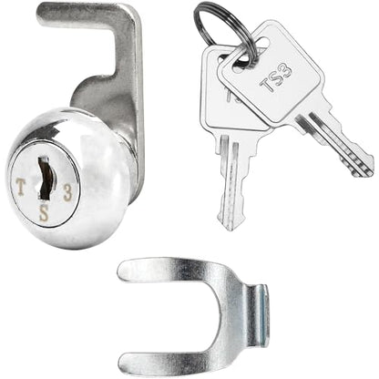 Cash Register Drawer Cam Lock with Quick Clip and 2 Keys – 25.7 x 22mm Replacement Cam Lock Ideal for Cash Boxes, POS Drawers, Gym Lockers, Metal File Cabinets, and Flight Boxes
