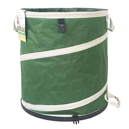 46-Gallon Collapsible Trash Can (22x28 in) Hard-Shell Bottom Yard Garden Bag,Big Leaf Bag,Yard Waste Bags,Debris Container,Pop-Up Recycling Bin,RV Camping Waste Bin,Laundry Hamper,Lawn Grass,Weeds Bag
