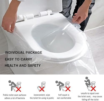 Luckyrao 50 PCS Travel Disposable Toilet Seat Cover Waterproof Portable WC Pad Toilet Mat For Baby Pregnant Mom,Independent Packing