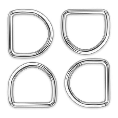 BEYOURD Metal D Rings, Heavy Duty 304 Stainless Steel Welded Dee Rings - color: Id 50mm, size: WD 5mm